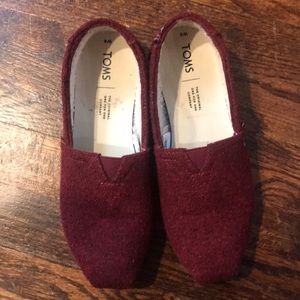 Burgundy Wool Toms